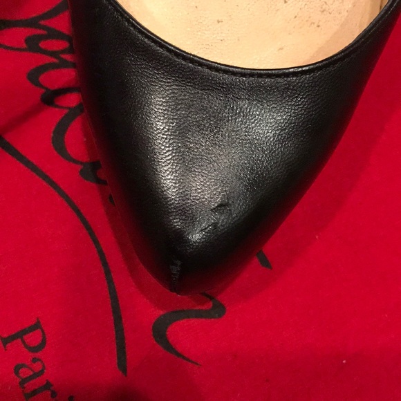Christian Louboutin Rolando, 120MM black leather - Picture 6 of 8